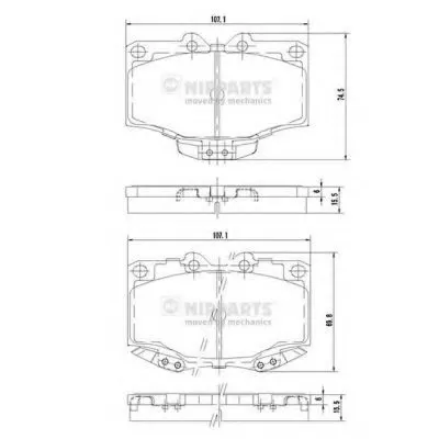 Комплект тормозных колодок, дисковый тормоз NIPPARTS купить