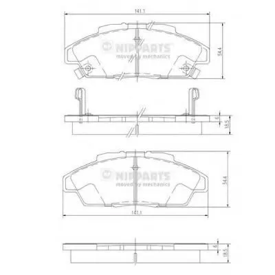 Комплект тормозных колодок, дисковый тормоз NIPPARTS купить
