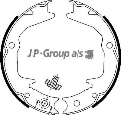 Комплект тормозных колодок, стояночная тормозная система QH JP GROUP купить