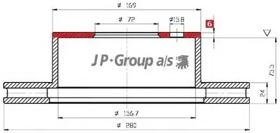 Тормозной диск QH JP GROUP купить