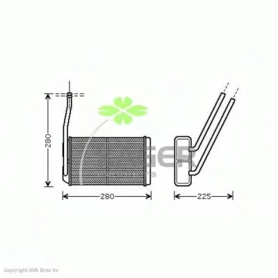 Теплообменник, отопление салона KAGER купить