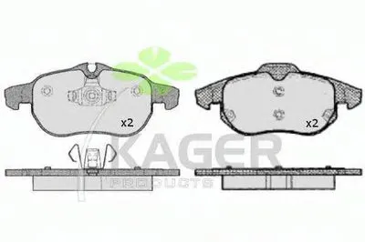Комплект тормозных колодок, дисковый тормоз KAGER купить