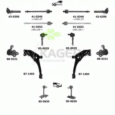 Подвеска колеса KAGER купить