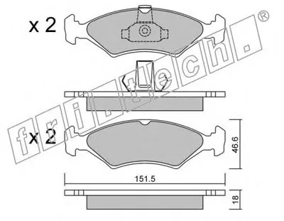 Комплект тормозных колодок, дисковый тормоз fri.tech. купить