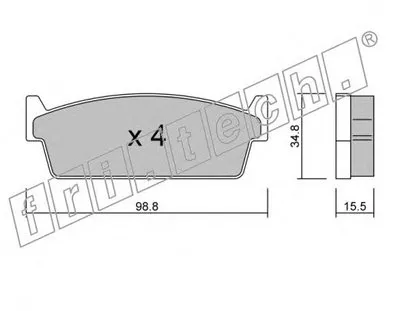 Комплект тормозных колодок, дисковый тормоз fri.tech. купить
