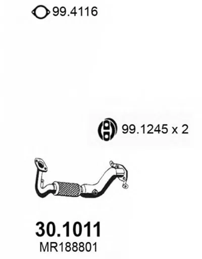 Труба выхлопного газа ASSO купить