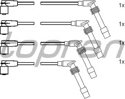 Комплект проводов зажигания TOPRAN купить