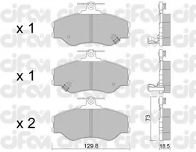Комплект тормозных колодок, дисковый тормоз CIFAM купить