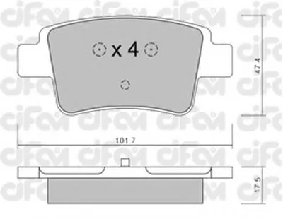Комплект тормозных колодок, дисковый тормоз CIFAM купить