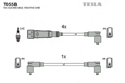 Комплект проводов зажигания alternative TESLA купить