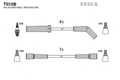 Комплект проводов зажигания TESLA купить