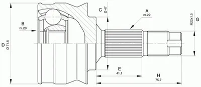 Шарнирный комплект, приводной вал SPIN OPEN PARTS купить