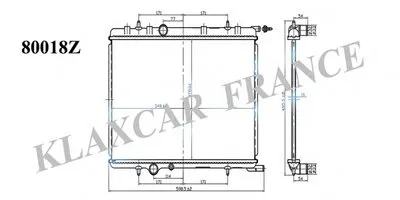 Радиатор, охлаждение двигателя KLAXCAR FRANCE купить