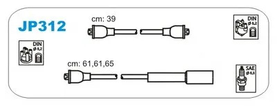 Комплект проводов зажигания JANMOR купить
