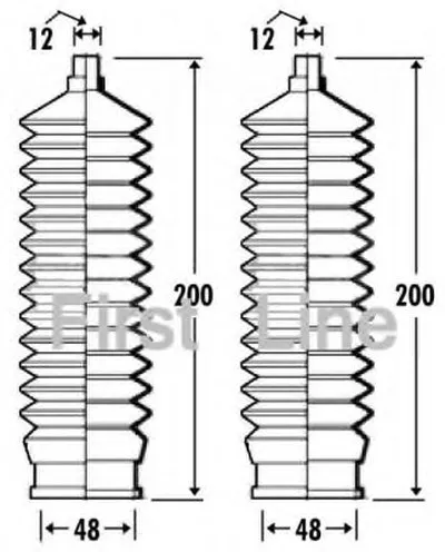 Пыльник, рулевое управление FIRST LINE купить