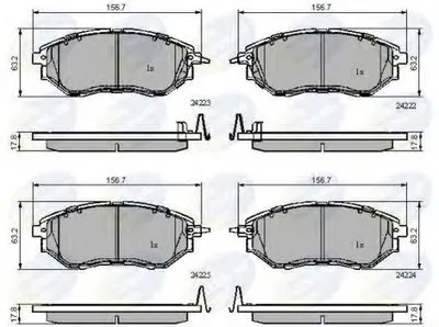 Комплект тормозных колодок, дисковый тормоз Comline COMLINE купить