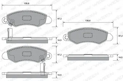 Комплект тормозных колодок, дисковый тормоз WEEN купить