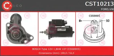 Стартер REMANUFACTURED SERIES CASCO купить