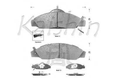 Комплект тормозных колодок, дисковый тормоз KAISHIN купить