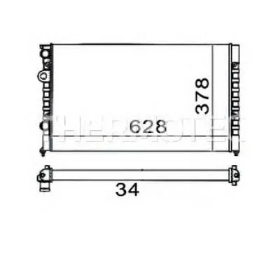 Радиатор, охлаждение двигателя THERMOTEC купить