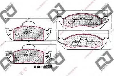 Комплект тормозных колодок, дисковый тормоз DJ PARTS купить