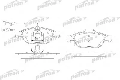 Комплект тормозных колодок, дисковый тормоз PATRON купить