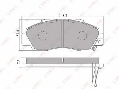 Комплект тормозных колодок, дисковый тормоз LYNXauto купить