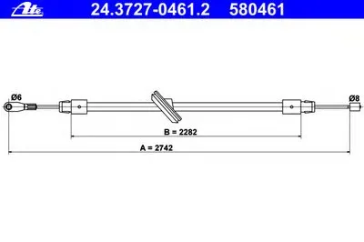 Трос, стояночная тормозная система ATE купить