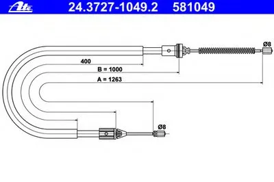 Трос, стояночная тормозная система ATE купить