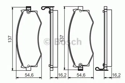 Комплект тормозных колодок, дисковый тормоз BOSCH купить