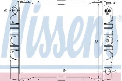 Радиатор, охлаждение двигателя NISSENS купить