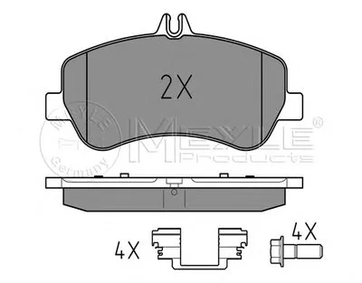 Комплект тормозных колодок, дисковый тормоз MEYLE купить