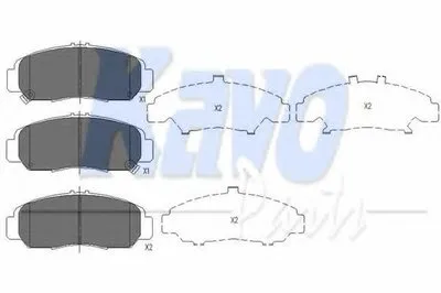 Комплект тормозных колодок, дисковый тормоз KAVO PARTS купить