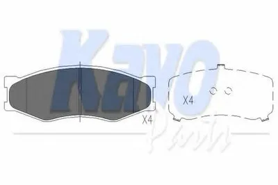 Комплект тормозных колодок, дисковый тормоз KAVO PARTS купить