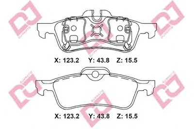 Комплект тормозных колодок, дисковый тормоз DJ PARTS купить
