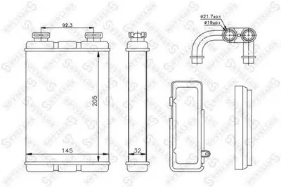 Теплообменник, отопление салона STELLOX купить