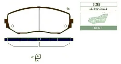 Комплект тормозных колодок, дисковый тормоз Front brake pads for SUZUKI Grand Vitara II (JB) GOODWILL купить