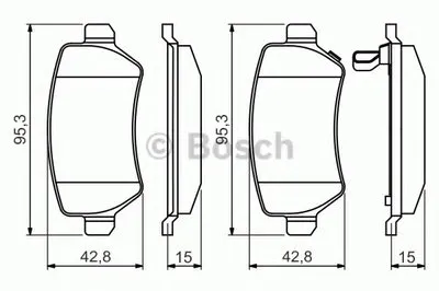 Комплект тормозных колодок, дисковый тормоз BOSCH купить
