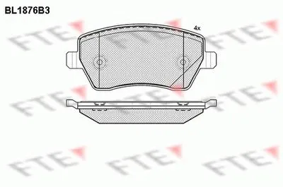 Комплект тормозных колодок, дисковый тормоз FTE купить