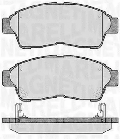 Комплект тормозных колодок, дисковый тормоз MAGNETI MARELLI купить