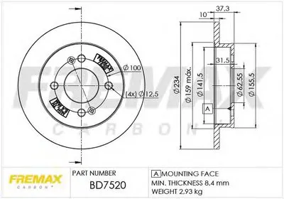 Тормозной диск Premium Carbon + FREMAX купить