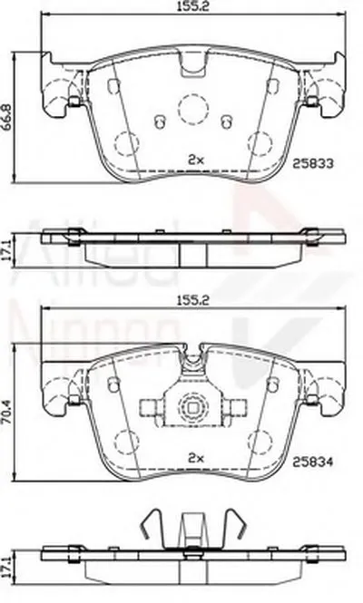 Комплект тормозных колодок, дисковый тормоз ANL Braking COMLINE купить