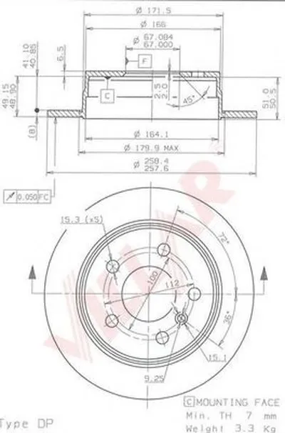 Тормозной диск VILLAR купить