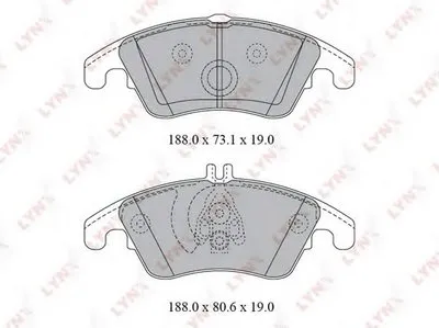 Комплект тормозных колодок, дисковый тормоз LYNXauto купить