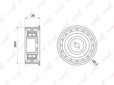 Паразитный / Ведущий ролик, зубчатый ремень LYNXauto купить