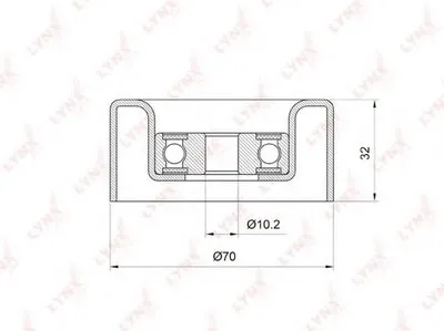 Паразитный / ведущий ролик, поликлиновой ремень LYNXauto купить