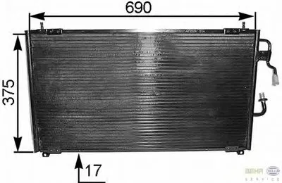 Конденсатор, кондиционер BEHR HELLA SERVICE HELLA купить