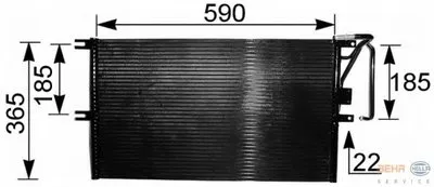 Конденсатор, кондиционер BEHR HELLA SERVICE HELLA купить