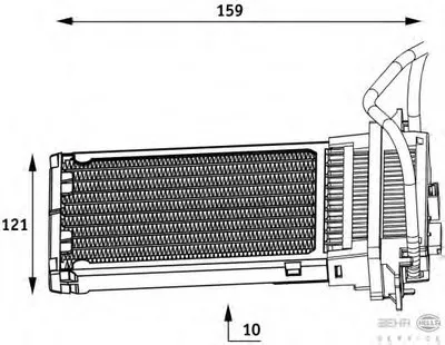 Теплообменник, отопление салона BEHR HELLA SERVICE HELLA купить