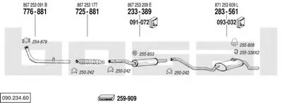 Система выпуска ОГ BOSAL купить